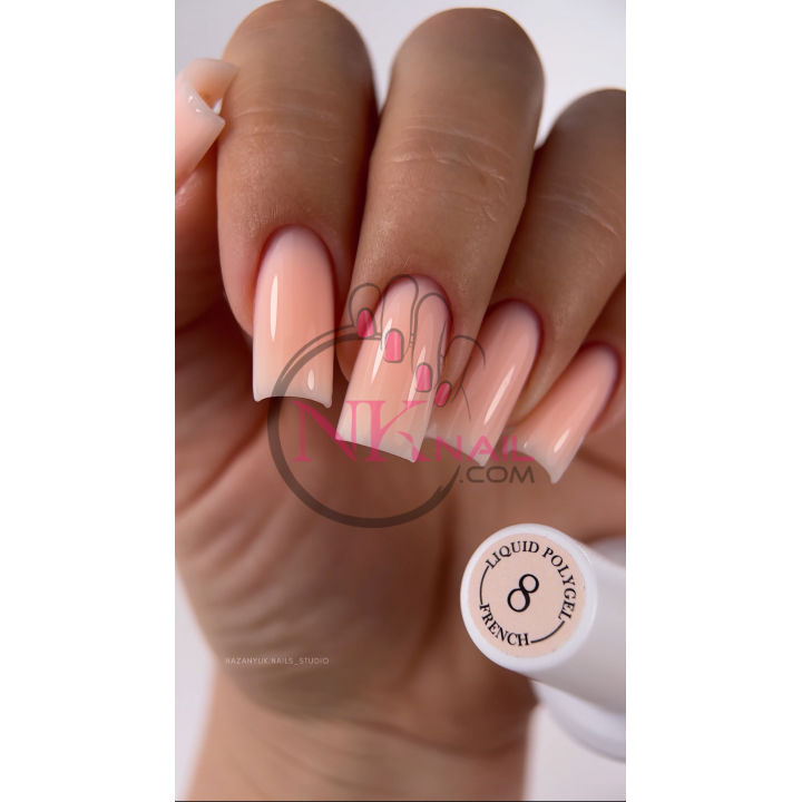Жидкий полигель Crooz Liquid Polygel French№08, 15 мл
